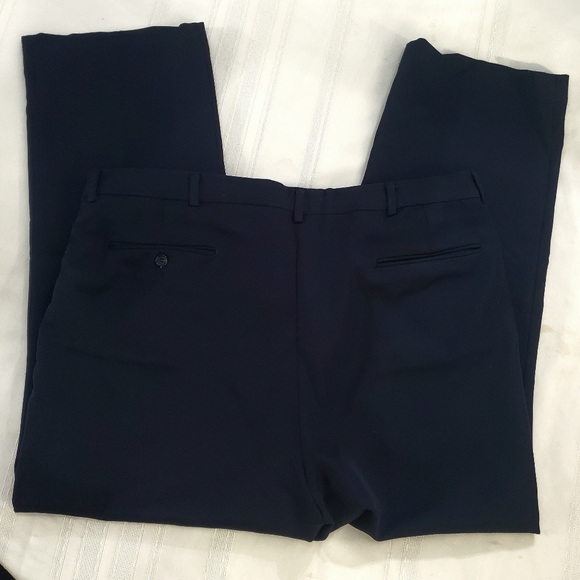 Vintage Perma Prest Full Fit 100% Trevira Polyester Flexslax Dress Pants 40x30 - Picture 6 of 6